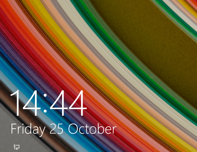 Windows 8.1 Default Lock Screen