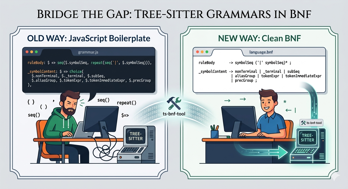 Writing Tree-Sitter Grammars in BNF